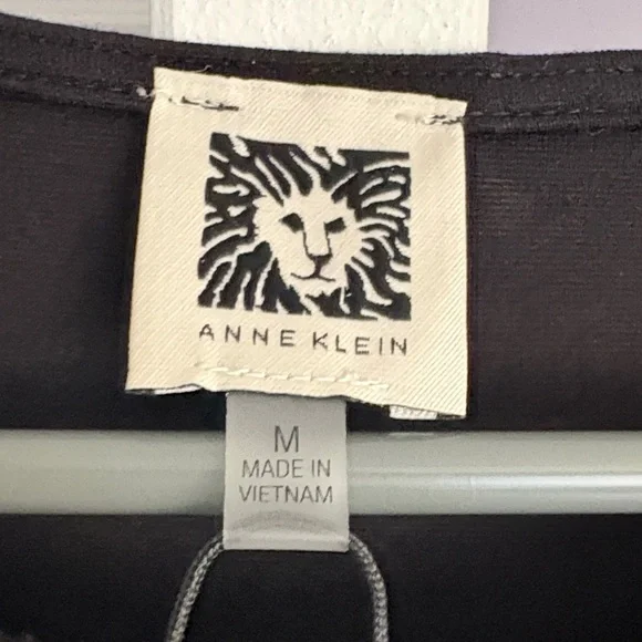 Anne Klein Black Long Sleeve Ruffle Top - Picture 3 of 5